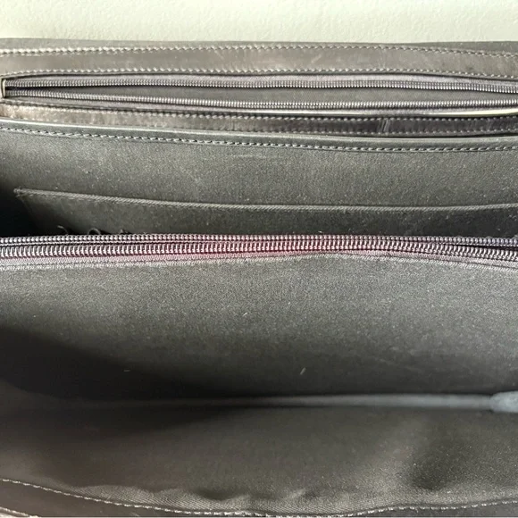 Vintage Black Leather Briefcase